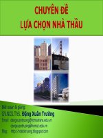 Chuyên đề lựa chọn nhà thầu