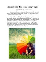 Làm mới bản thân trong vòng 7 ngày pot