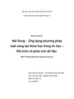 Ứng dụng phương pháp luận sáng tạo khoa học trong tin học – Rút trích và phân tích dữ liệu