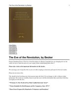 The Eve of the Revolution, A Chronicle of the Breach with England doc