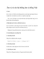 Âm vị và các hệ thống âm vị tiếng Việt ppt