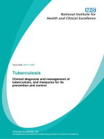 Tuberculosis Clinical diagnosis and management of tuberculosis, and measures for its prevention and control pot