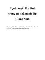 Người tuyết lấp lánh trang trí nhà mình dịp Giáng Sinh docx