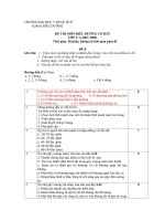 ÐỀ THI MÔN ÐIỀU DƯỠNG CƠ BẢN LỚP Y 2 ÐỀ B docx