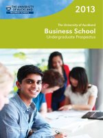 The University of Auckland Business School Undergraduate Prospectus 2013 ppt