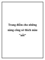 Trang điểm cho những nàng công sở thích màu nổi ppt
