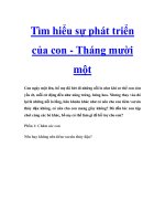 Tìm hiểu sự phát triển của con - Tháng mười một docx