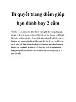 Bí quyết trang điểm giúp bạn đánh bay 2 cằm docx