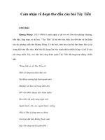 Cảm nhận về đoạn thơ đầu của bài Tây Tiến ppt