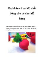 Mẹ khâu củ cải đỏ nhồi bông cho bé chơi đồ hàng potx