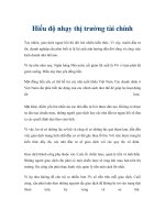 Hiểu độ nhạy thị trường tài chính pdf