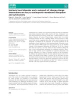 Báo cáo khoa học: Intrinsic local disorder and a network of charge–charge interactions are key to actinoporin membrane disruption and cytotoxicity ppt