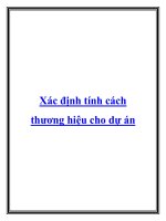 Xác định tính cách thương hiệu cho dự án pdf