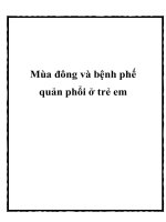 Mùa đông và bệnh phế quản phổi ở trẻ em pptx