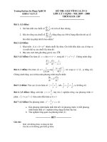 Đề thi môn giải tích 2 lần 1 doc