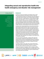 Integrating sexual and reproductive health into health emergency and disaster risk management doc