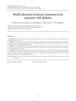 Health education in prisons: assessment of an experience with diabetics doc