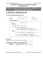 Chuyên đề 2 - LTĐH Toán Phần Phương trình và bất phương trình biên soạn theo CT chuẩn