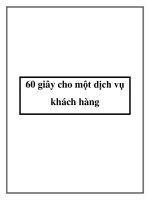 60 giây cho một dịch vụ khách hàng pot