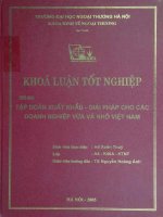Tập đoàn xuất khẩu - giải pháp cho các doanh nghiệp vừa và nhỏ Việt Nam