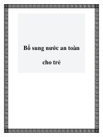 Bổ sung nước an toàn cho trẻ pot