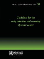 Guidelines for the early detection and screening of breast cancer ppt