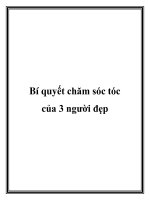 Bí quyết chăm sóc tóc của 3 người đẹp doc