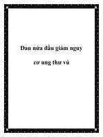 Đau nửa đầu giảm nguy cơ ung thư vú pdf