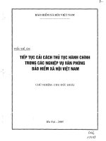 Tiếp tục cải cách thủ tục hành chính trong các sự nghiệp văn phòng bảo hiểm xã hội Việt Nam pot