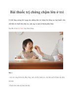 Bài thuốc trị chứng chậm lớn ở trẻ pptx