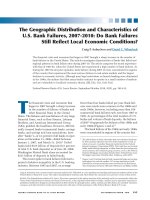 The Geographic Distribution and Characteristics of U.S. Bank Failures, 2007-2010: Do Bank Failures Still Reflect Local Economic Conditions? pptx