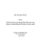 ĐỀ TÀI: Thiết kế chế tạo hệ thống điều khiển mở máy động cơ không đồng bộ ba pha roto dây quấn pot