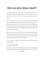 Khi nào phải dùng tripod? ppt