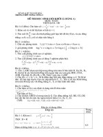 Đề thi và đáp án môn toán thi học sinh giỏi lớp 12 trường cấp 3 nông cống I tỉnh Thanh Hóa