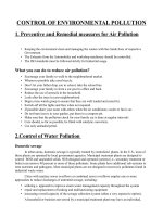 CONTROL OF ENVIRONMENTAL POLLUTION ppt