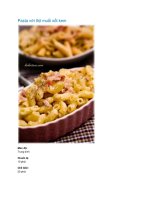 Pasta với thịt muối xốt kem docx