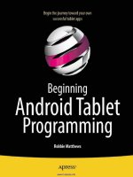 Beginning Android Tablet Programming potx