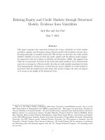 Relating Equity and Credit Markets through Structural Models: Evidence from Volatilities docx