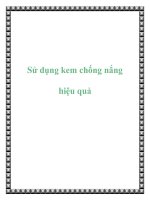 Sử dụng kem chống nắng hiệu quả ppt