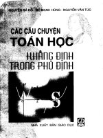 các câu chuyện toán học - tập 3 khẳng định trong phủ định