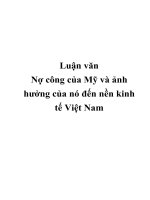 nợ công của mỹ và ảnh hưởng của nó đến nền kinh tế việt nam
