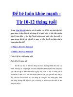 Để bé luôn khỏe mạnh Từ 10-12 tháng tuổi pdf