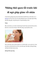 Những thói quen tốt trước khi đi ngủ giúp giảm vết nhăn pdf