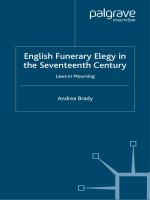 English Funerary Elegy in the Seventeenth Century Laws in Mourning docx