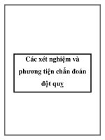 Các xét nghiệm và phương tiện chẩn đoán đột quỵ docx