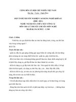 đáp án đề thi lí thuyết tốt nghiệp khóa 2 - nguội sửa chữa máy công cụ - mã đề thi scmcc - lt (40)