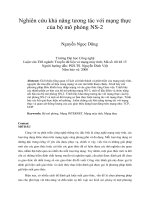 Nghiên cứu khả năng tương tác với mạng thực của bộ mô phỏng NS-2