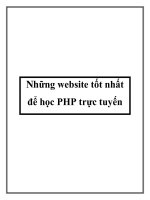 Những website tốt nhất để học PHP trực tuyến pdf