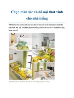 Chọn màu sắc và đồ nội thất xinh cho nhà trắng doc