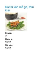 Đọt bí xào mề gà, tôm khô doc